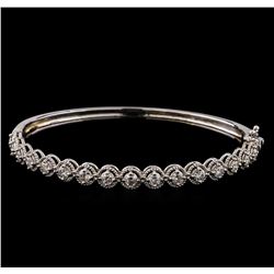 14KT White Gold 2.30 ctw Diamond Bangle Bracelet