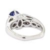 Image 3 : 2.01 ctw Sapphire and Diamond Ring - 14KT White Gold