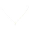 Image 1 : 0.01 ctw Diamond and Pearl Pendant with Chain - 14KT Yellow Gold