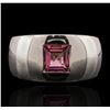 Image 2 : 18KT White Gold 1.40 ctw Pink Tourmaline Ring