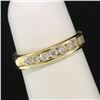 Image 4 : 18k Yellow Gold 0.33 ctw 11 Channel Round Brilliant Cut Diamond Band Ring