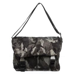 Prada Gray Camouflage Tessuto Nylon Messenger Bag