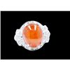 Image 1 : 19.62ct Spessartite 14K White Gold Ring
