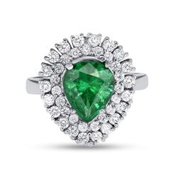 1.78ct Emerald 18K White Gold Ring