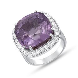 24.90ct Paraiba Tourmaline 18K white gold ring