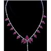 Image 1 : 46.96ct Burma Ruby (No lead filled, not treated) 14K White Gold Necklace