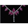 Image 2 : 46.96ct Burma Ruby (No lead filled, not treated) 14K White Gold Necklace