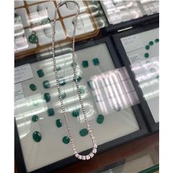7.30ct Diamond 18K White Gold Tennis Neckalce