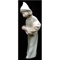 Lladro--Shepherdess with Rooster;  L. N