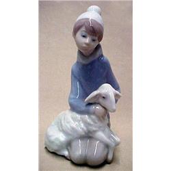 Lladro-Shepherd with Lamb; L. No. 4676;