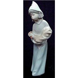 Lladro-Shepherdess with Rooster; L. No 