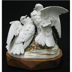 Cybis double figurine of doves; signed 