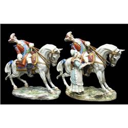 A pair of porcelain Capo di Monte figur