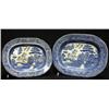 Image 1 : Three Blue Willow platters including tw