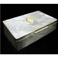 English silver rectangular presentation