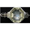 Image 2 : English silver tea strainer with stand;