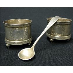 A pair of English or Continental silver