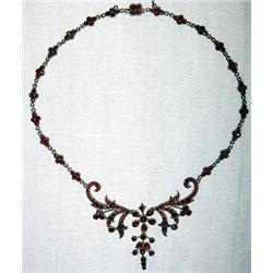 Victorian Bohemian garnet necklace; C. 