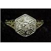 Image 1 : 14k yellow gold filigree cluster ring, 