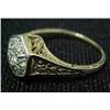 Image 2 : 14k yellow gold filigree cluster ring, 