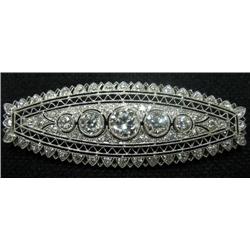 Edwardian platinum diamond filigree bro