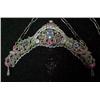 Image 1 : Silver gemstone purse frame; 19th centu