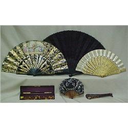 Five Victorian Fans include J. E. Caldw