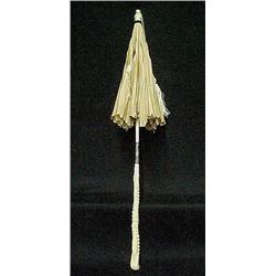 Edwardian lady's silk parasol with carv