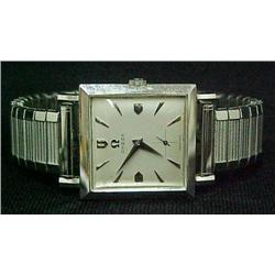 Man's Omega wristwatch; 14k white gold 