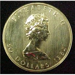 1984 Canadian 50 dollar gold piece one 