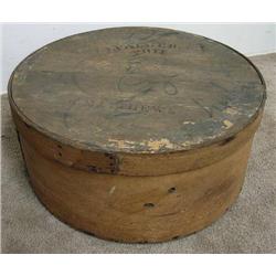 Wooden pantry box; stenciled J. Paldier