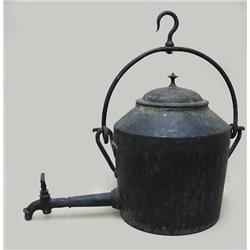 Painted cast iron tavern hot water kett