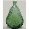 Image 1 : Blown glass flask; green scroll pint; o