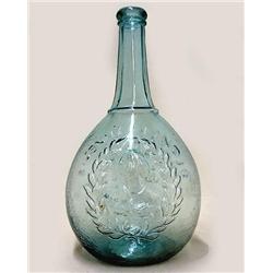 Jenny Lind bottle; flask; S. Huffsey Gl