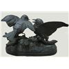 Image 1 : Spelter sculpture of birds on a limb; s