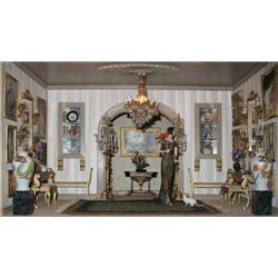 Diorama - Art Deco interior with figure