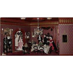 Diorama - Victorian dining room depicti