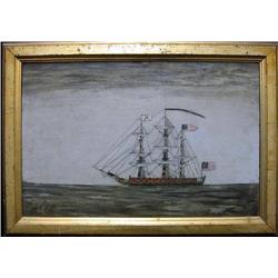 19th C. American School; oil on studio 