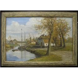 H. Rupprecht oil on canvas of European 