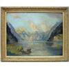 Image 1 : F. Schiess oil on board of mountain lak