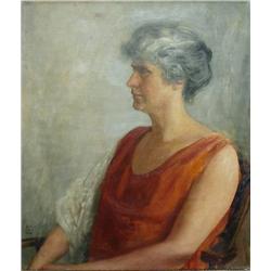 Edwin B. Child oil on canvas portrait o