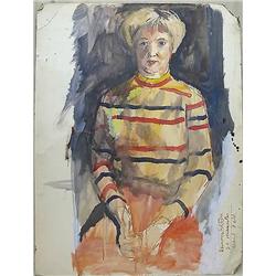 Albert Gold watercolor; portrait of a y