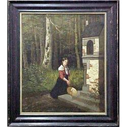 P. Pieter) Haaxman oil on canvas; girl 