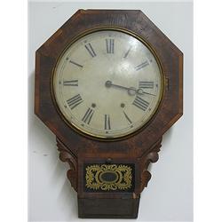 Octagonal drop clock by New Haven Clock
