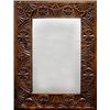 Image 1 : Carved walnut framed mirror; rectangula
