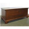 Image 1 : Walnut blanket chest; overhanging hinge