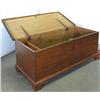 Image 4 : Walnut blanket chest; overhanging hinge