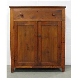 Poplar jelly cupboard; rectangular top 