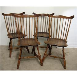 Set of four Windsor mixed woods side ch