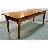 Image 1 : Chestnut farm table; rectangular top wi